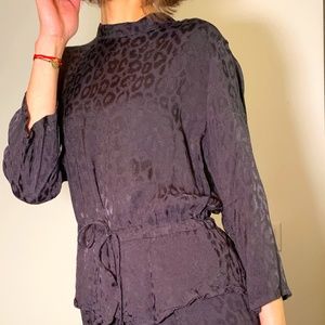 Mini Black Animal Print Dress